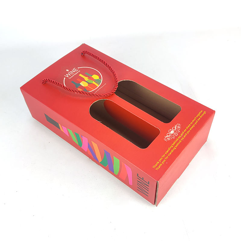 Custom Wellpaper tragbare Rotwein Geschenkbox