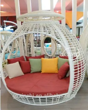 garden furniture sets wicker round sun bed