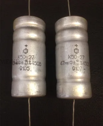 Soviet K50-27 350V 10uF 450V 47uF Axial Liquid Electrolyte Capacitors