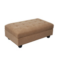 Fabric L Shaped Tufted Sofa With Ottoman