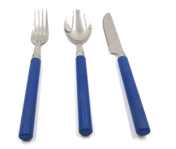 3pcs stainless steel cutlery set dinner spoon , fork , steak knife