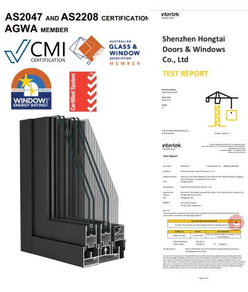 AS2047 Australia Showroom Stacking Aluminum Doors