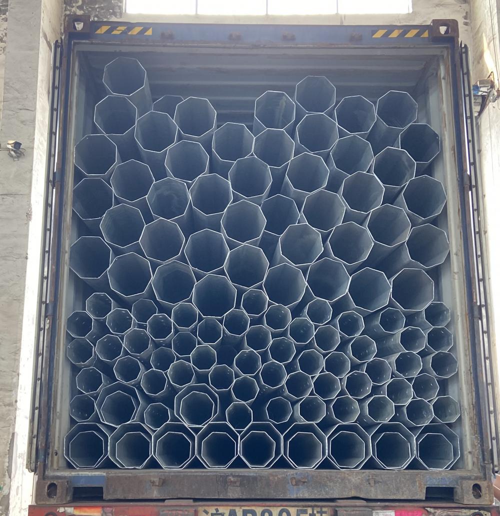 7M 9M 10.5M 12M Galvanized Octagonal Steel Pole