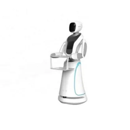 Double-decker Tray Cafe Robot With Display