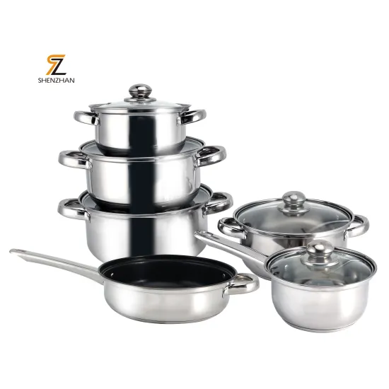 New 11-Piece Stainless Steel Cooking Pots and Pans Kitchen Cookware Set