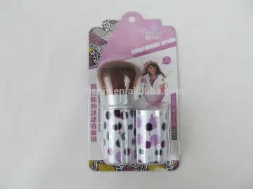 Makeup brush with aluminum holder