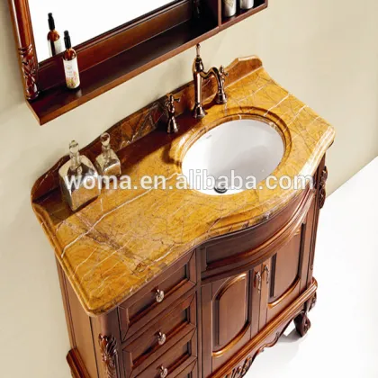 6012 New Design Solid Wood Single Sink Bathroom Cupboard