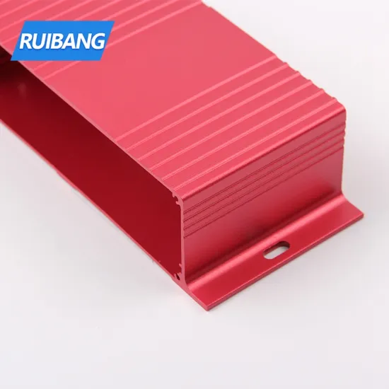 Anodized aluminum extrusion housing box custom extrusion aluminum profile for case in red color