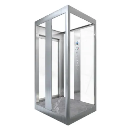 Modern panoramic villa elevator