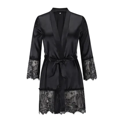 Maternity dress long sleeve lace sexy autumn and winter pajamas