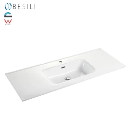 Rectangular Ceramic Washbasin for Luxury Hotels - Commercial White Cabinet Good Price Square Washbasin