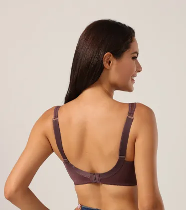 Full coverage underwire D-E-F cup bra