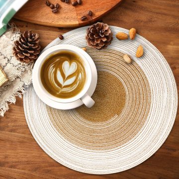 Washable Heat-Resistant Handcrafted Polyester Placemats - 10 Piece Pack