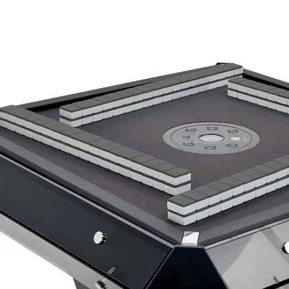 Customizable Black Glass Automatic Mahjong Machine Game Table