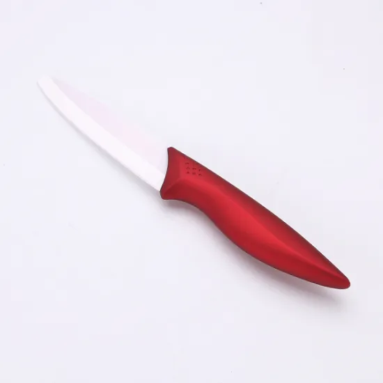 Red Handle Ceramic Knife 4 Inches Utility Knife