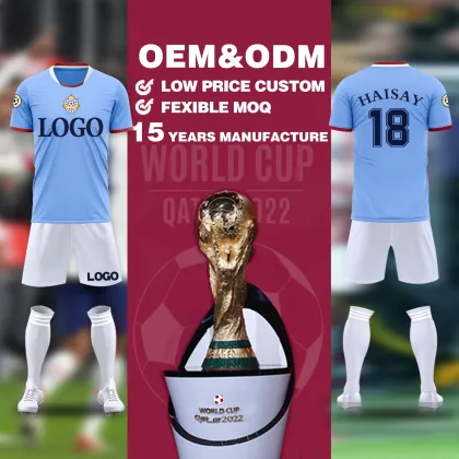 Wholesale Football Uniform Soccer Sublimation Polyester Quick Dry Football Uniform Soccer Shirt Custom Football Soccer Jersey