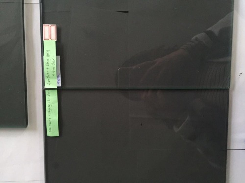 dark grey laminated glass