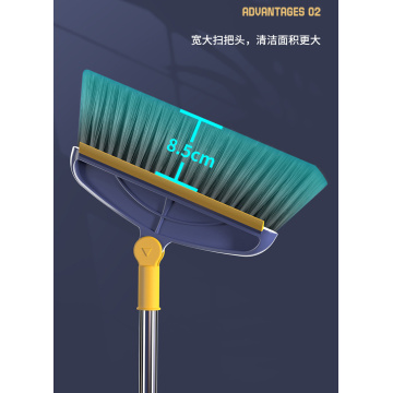 Broom Dustpan Set Foldable Standing Dust Pan