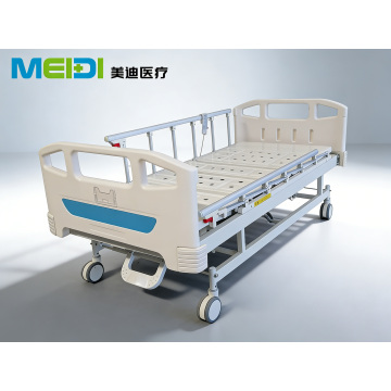 Electric Hospital Bed with Central Brake, 6-Bar Side Rails, Back & Leg Adjustment