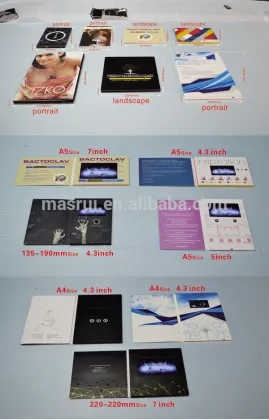 LCD Paper card booklet brochure video in print gifts and business