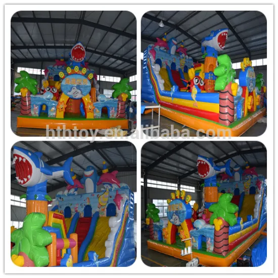 Seaworld inflatable bouncer slide with house