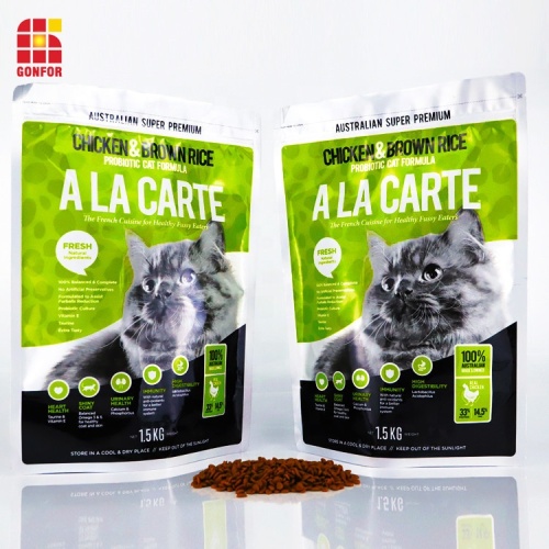 Bolsas de comida para gatos Bolsa de comida para mascotas Bolsas de embalaje de aluminio