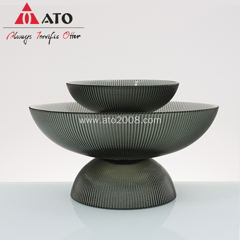 Customized crystal fruit plate stripes solid fruit plate