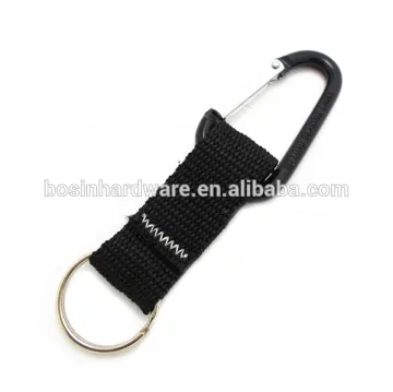 Fashion High Quality Metal Black Carabiner Keychain Strap