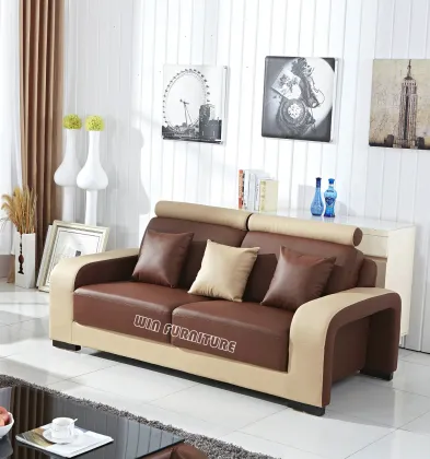 French Style Upholstered Leather Sofa combination