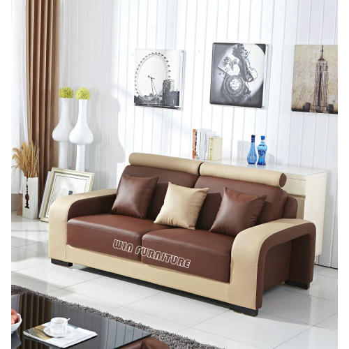 French Style Upholstered Leather Sofa combination