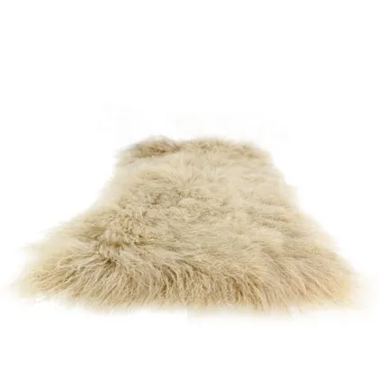 China factory Wholesale mongolian lamb fur rug Goat Skin Blanket Icelandic Sheepskin tibetan lamb fur for garment