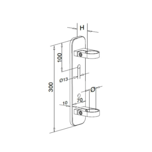 Soporte de balaustre de acero inoxidable para pasamanos