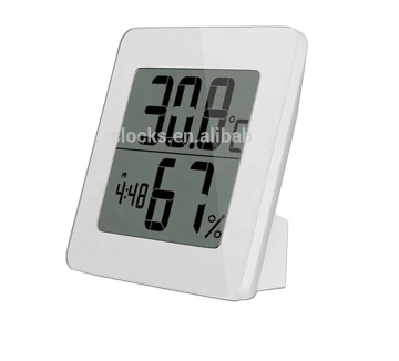 Modern Square Hygrometer Temperature Digital Desk Alarm Clock