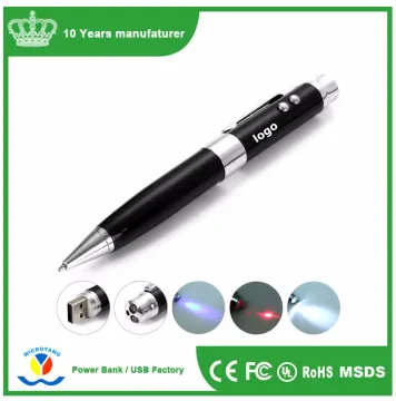 2GB-32GB Custom Logo 5 in 1 Laser Ballpoint Pen USB 2.0-3.0 Memory Flash Drive