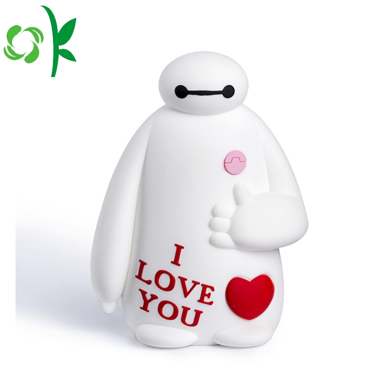 فانيلا Baymax Powerbank Case أبيض سيليكون بطارية حامي