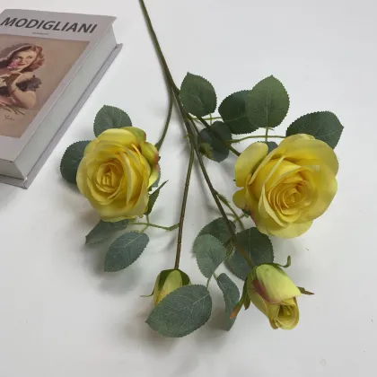 Bulgarian Rose Artificial Silk Rose Flowers