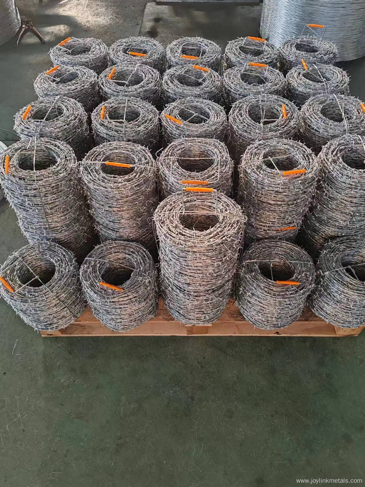galvanized and stainless steel barbed wire