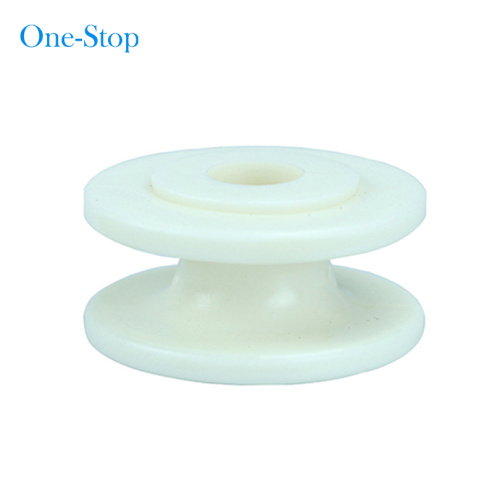 White plastic polyurethane pulley