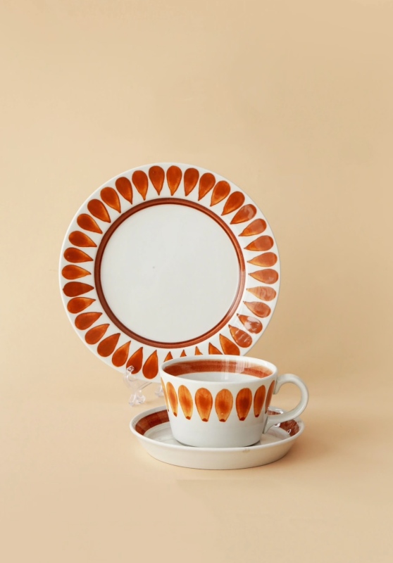 Vintage - style Ceramic Cup and Saucer Set
