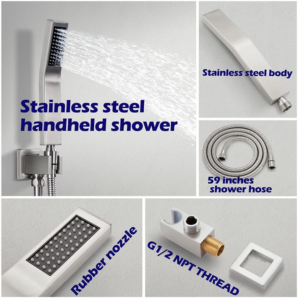 High Pressure Rain Shower Faucet Combo Set