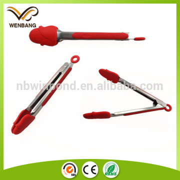 9'' kitchen tongs With Silicone tips,silicone kitchen tongs