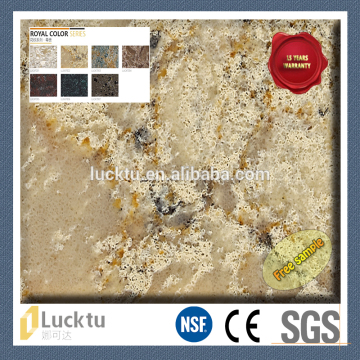 NSF marble texture quartz countertop slabs