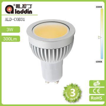GU10 3W 110V/120V 300lm COB LED