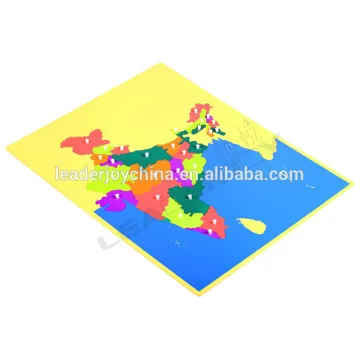 Montessori wooden educational toy materials puzzle map of India