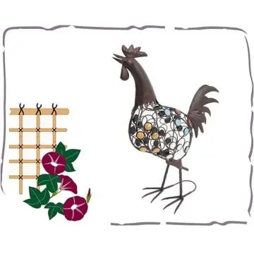 wire decoration animal metal rooster