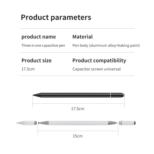 Three-in-one disk stylus