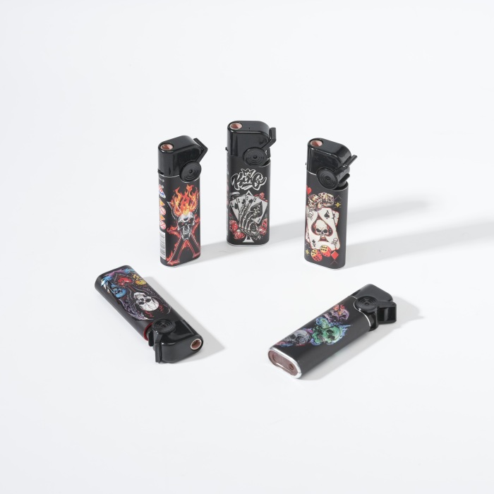 Isqueiro Black Skull Poker