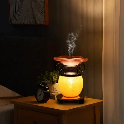 Colorful Glass Switch Aroma Candle Desk Warmer Lamp