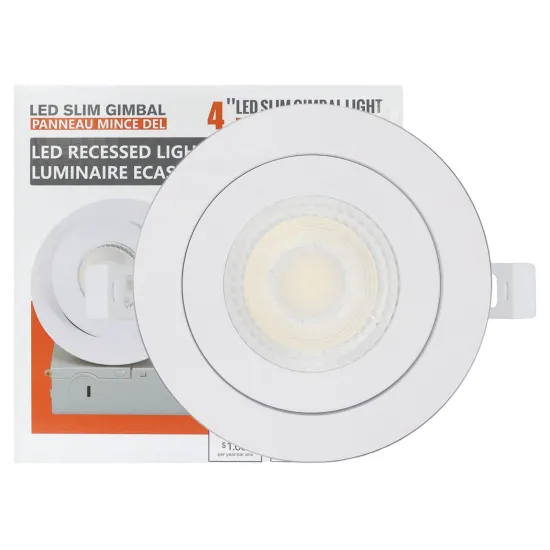 4 Inch LED Gimbal Dimmable 3CCT Adjustable Downlight for Canadian Pot Lights