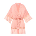 Customizable Ruffled Lace Robe with Belt